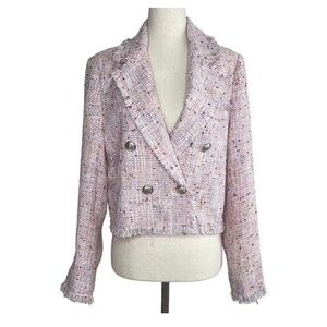 Aqua  Pink Tweed Blazer